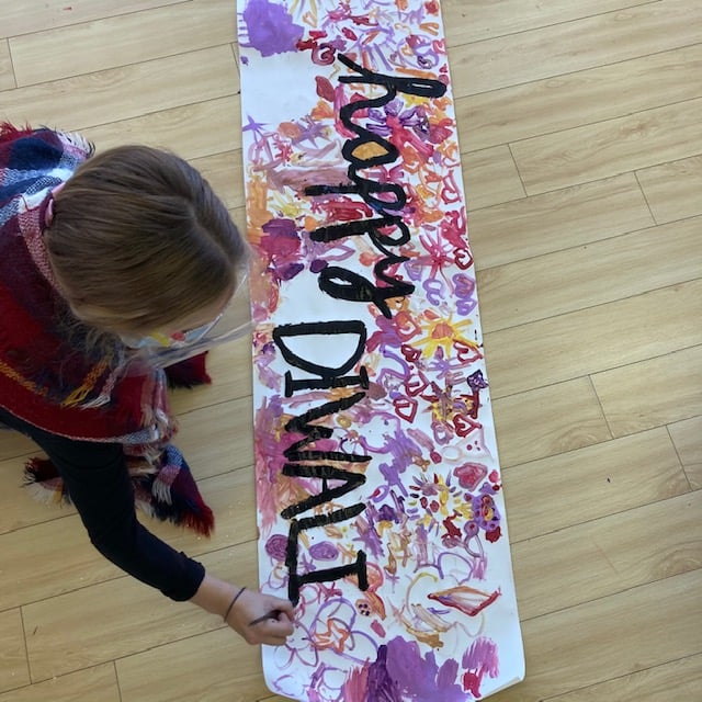 Student & Diwali art