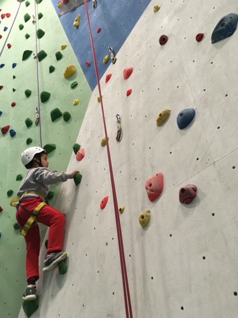 Students Climbing at Basecamp Climbing