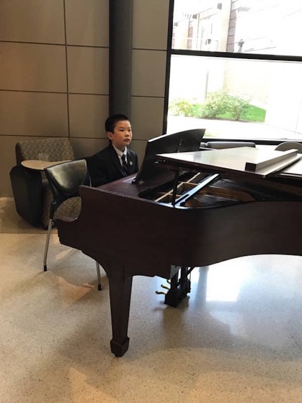 Student at piano