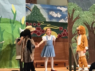 Students on stage