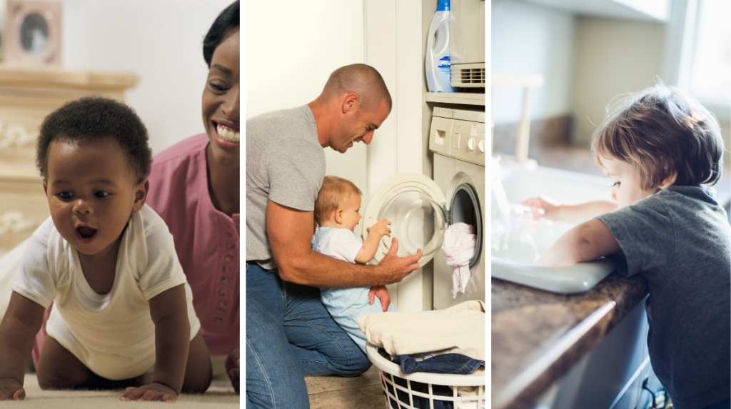 Families cleaning