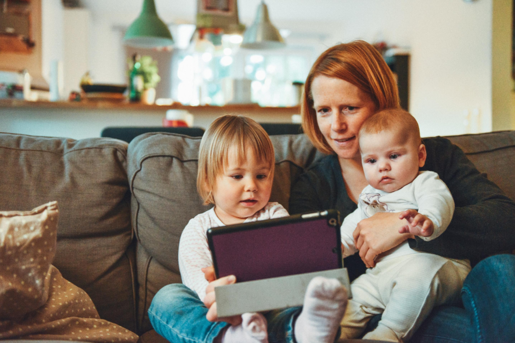 Family on iPad