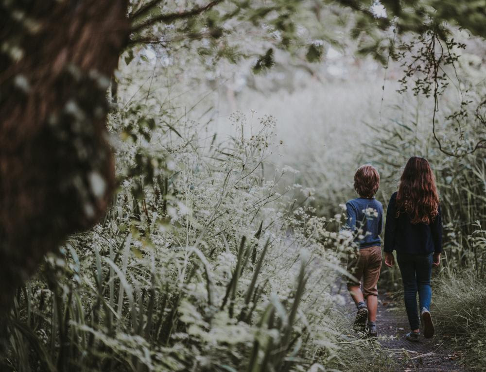 Kids walking