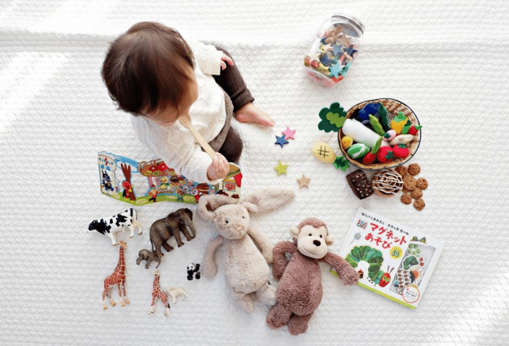 Child with toys