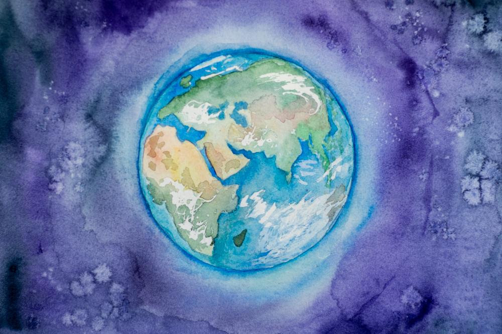 Drawing of globe