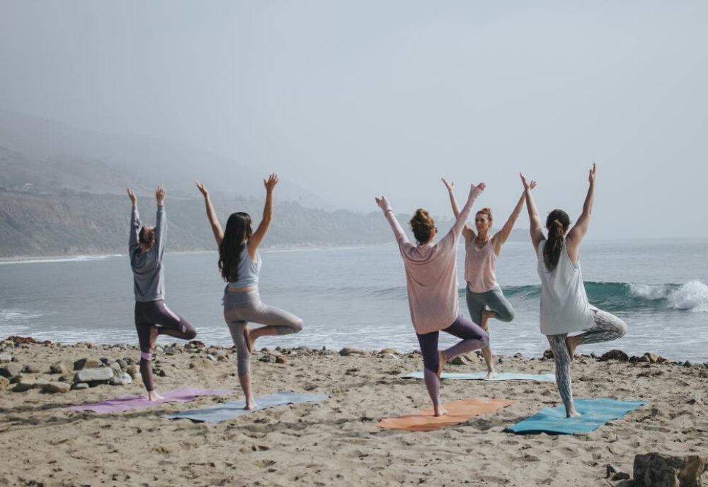 Beach yoga