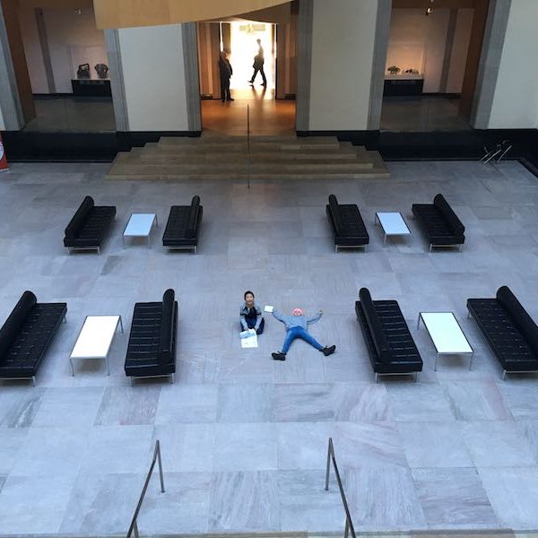 Relaxing at Art Gallery of Ontario